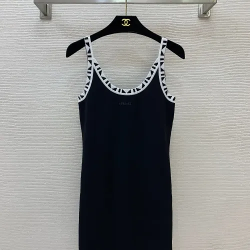 Wholesale Versace Dresses Sleeveless For Women #1472390 $102.00 USD, Wholesale Quality Replica Versace Dresses
