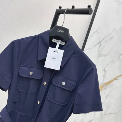 Replica Christian Dior Dresses Short Sleeved For Women #1472422 $80.00 USD for Wholesale