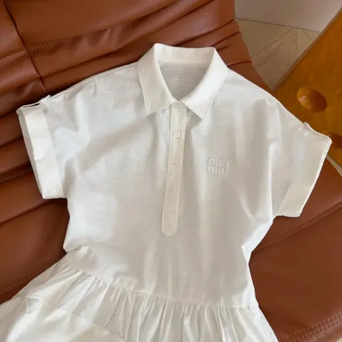 Replica MIU MIU Dresses Short Sleeved For Women #1472425 $76.00 USD for Wholesale