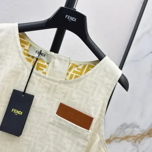 Replica Fendi Dresses Sleeveless For Women #1472432 $72.00 USD for Wholesale