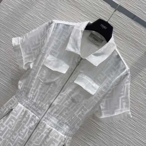 Replica Fendi Dresses Short Sleeved For Women #1472468 $80.00 USD for Wholesale