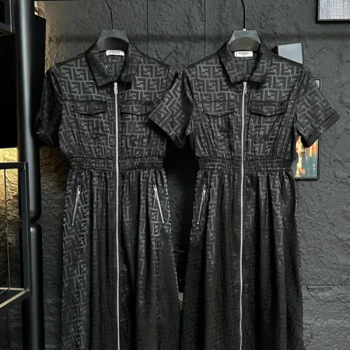 Wholesale Fendi Dresses Short Sleeved For Women #1472511 $85.00 USD, Wholesale Quality Replica Fendi Dresses
