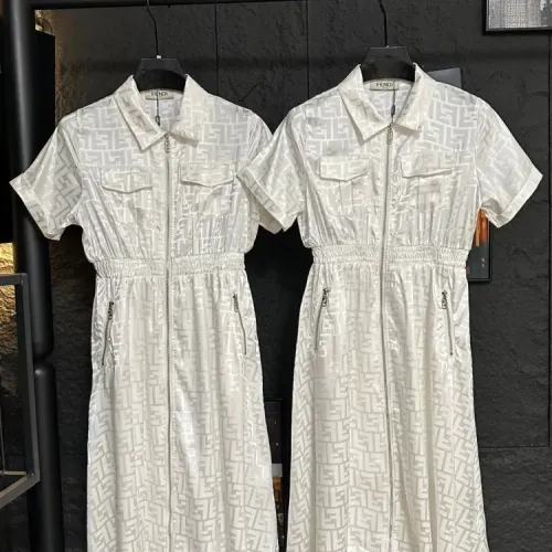 Wholesale Fendi Dresses Short Sleeved For Women #1472512 $85.00 USD, Wholesale Quality Replica Fendi Dresses