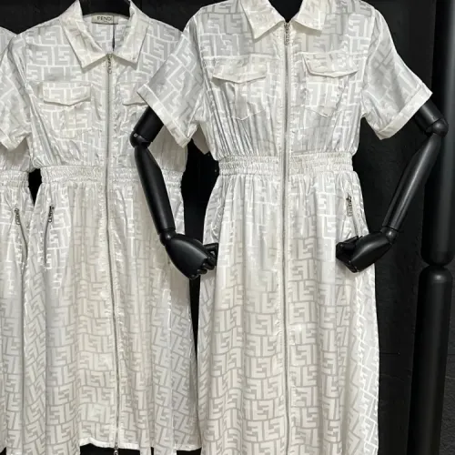 Replica Fendi Dresses Short Sleeved For Women #1472512 $85.00 USD for Wholesale
