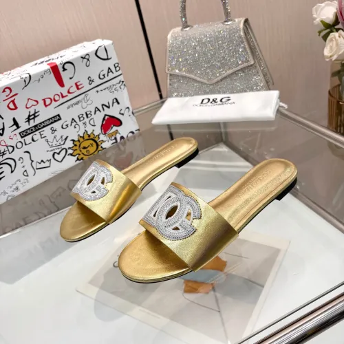 Wholesale Dolce &amp; Gabbana D&amp;G Slippers For Women #1472618 $88.00 USD, Wholesale Quality Replica Dolce &amp; Gabbana D&amp;G Slippers