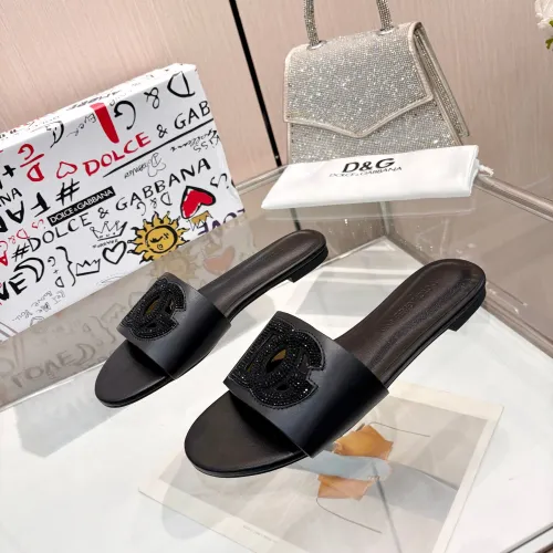 Wholesale Dolce &amp; Gabbana D&amp;G Slippers For Women #1472622 $88.00 USD, Wholesale Quality Replica Dolce &amp; Gabbana D&amp;G Slippers