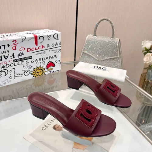 Replica Dolce & Gabbana D&G Slippers For Women #1472625 $92.00 USD for Wholesale