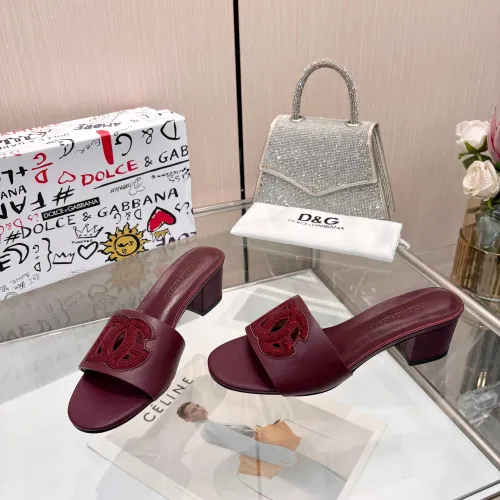 Replica Dolce & Gabbana D&G Slippers For Women #1472625 $92.00 USD for Wholesale