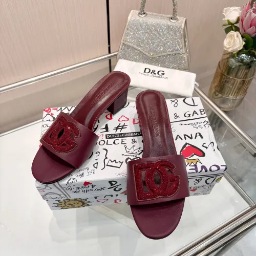 Replica Dolce & Gabbana D&G Slippers For Women #1472625 $92.00 USD for Wholesale