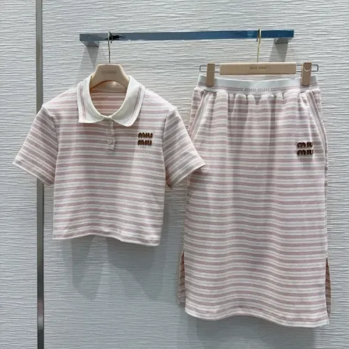 Wholesale MIU MIU Tracksuits Short Sleeved For Women #1472632 $80.00 USD, Wholesale Quality Replica MIU MIU Tracksuits