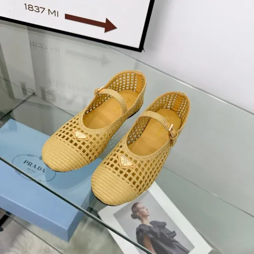 Replica Prada Flat Shoes For Women #1472641 $85.00 USD for Wholesale