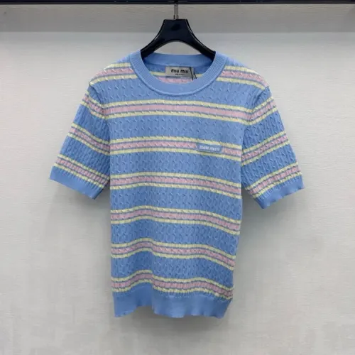 Wholesale MIU MIU T-Shirts Short Sleeved For Women #1472684 $88.00 USD, Wholesale Quality Replica MIU MIU T-Shirts
