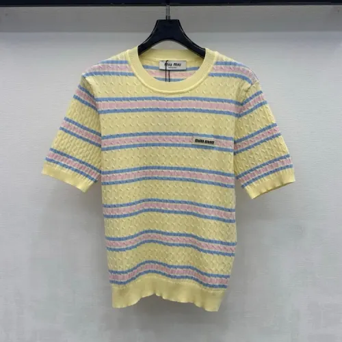Wholesale MIU MIU T-Shirts Short Sleeved For Women #1472685 $88.00 USD, Wholesale Quality Replica MIU MIU T-Shirts