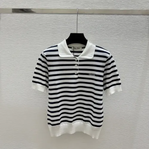 Wholesale MIU MIU T-Shirts Short Sleeved For Women #1472859 $80.00 USD, Wholesale Quality Replica MIU MIU T-Shirts