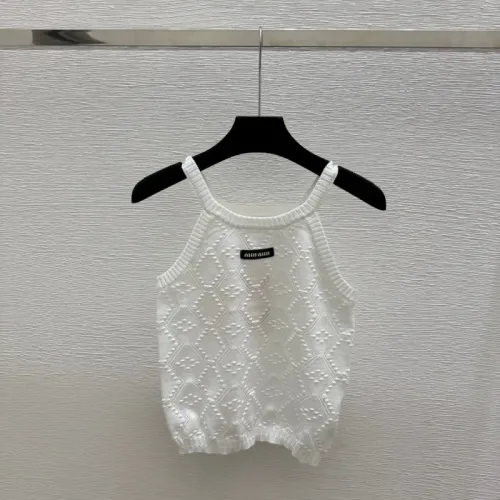 Wholesale MIU MIU T-Shirts Sleeveless For Women #1472863 $82.00 USD, Wholesale Quality Replica MIU MIU T-Shirts