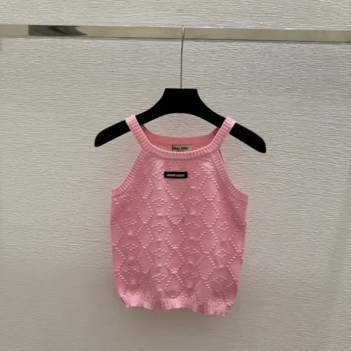 Wholesale MIU MIU T-Shirts Sleeveless For Women #1472864 $82.00 USD, Wholesale Quality Replica MIU MIU T-Shirts
