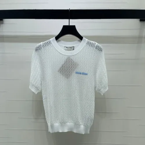 Wholesale MIU MIU T-Shirts Short Sleeved For Women #1472871 $85.00 USD, Wholesale Quality Replica MIU MIU T-Shirts