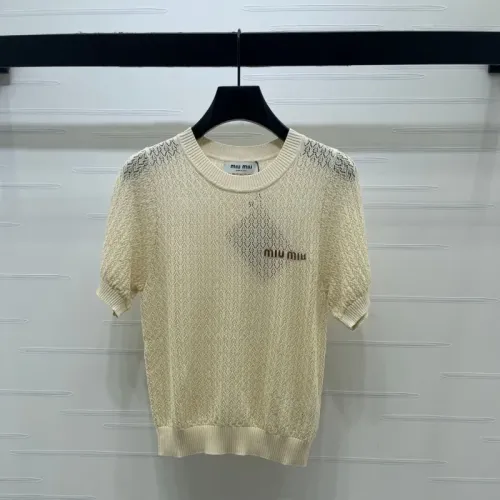 Wholesale MIU MIU T-Shirts Short Sleeved For Women #1472872 $85.00 USD, Wholesale Quality Replica MIU MIU T-Shirts