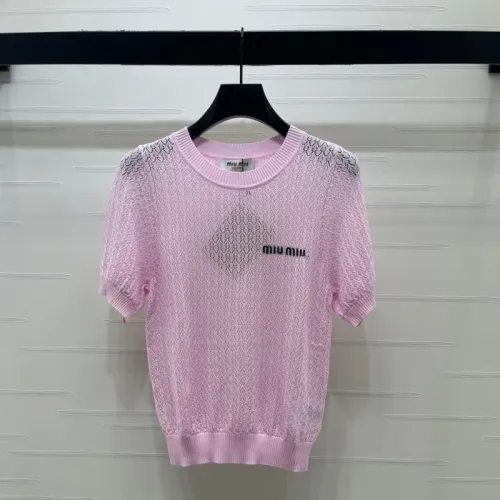 Wholesale MIU MIU T-Shirts Short Sleeved For Women #1472873 $85.00 USD, Wholesale Quality Replica MIU MIU T-Shirts