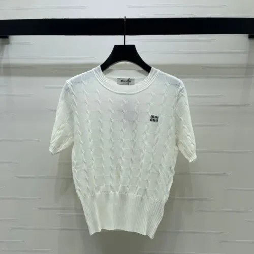 Wholesale MIU MIU T-Shirts Short Sleeved For Women #1472889 $85.00 USD, Wholesale Quality Replica MIU MIU T-Shirts