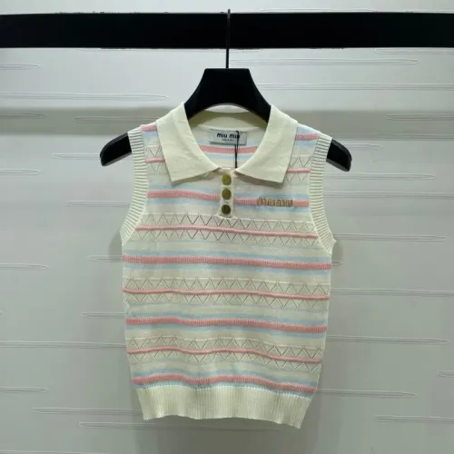 Wholesale MIU MIU T-Shirts Sleeveless For Women #1472892 $88.00 USD, Wholesale Quality Replica MIU MIU T-Shirts