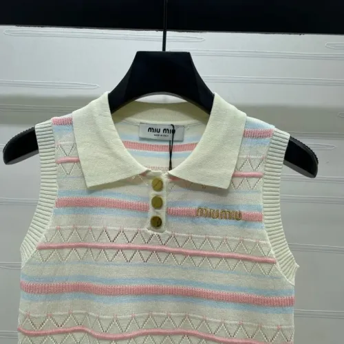 Replica MIU MIU T-Shirts Sleeveless For Women #1472892 $88.00 USD for Wholesale