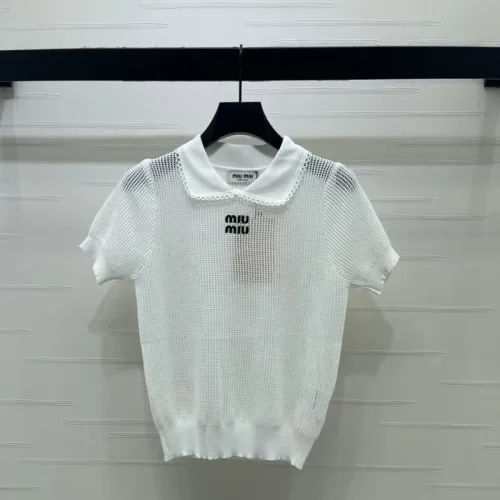 Wholesale MIU MIU T-Shirts Short Sleeved For Women #1472896 $88.00 USD, Wholesale Quality Replica MIU MIU T-Shirts