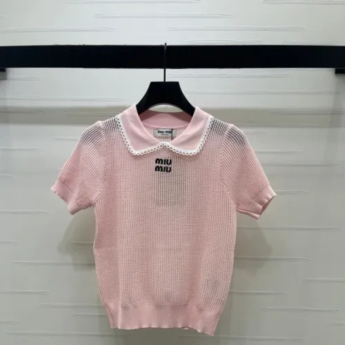 Wholesale MIU MIU T-Shirts Short Sleeved For Women #1472898 $88.00 USD, Wholesale Quality Replica MIU MIU T-Shirts