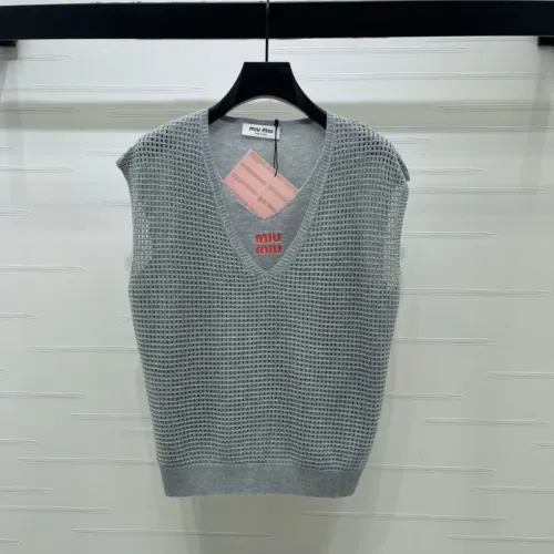 Wholesale MIU MIU T-Shirts Sleeveless For Women #1472899 $88.00 USD, Wholesale Quality Replica MIU MIU T-Shirts