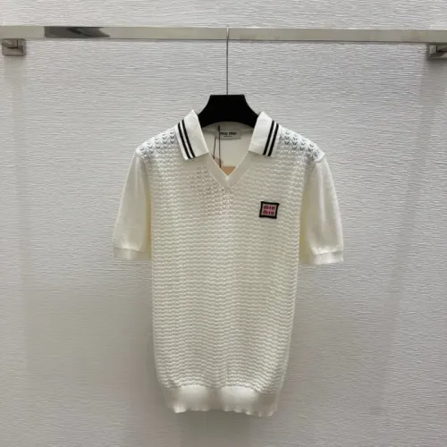 Wholesale MIU MIU T-Shirts Short Sleeved For Women #1472903 $96.00 USD, Wholesale Quality Replica MIU MIU T-Shirts