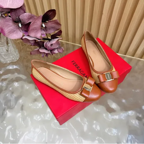 Wholesale Salvatore Ferragamo Flat Shoes For Women #1472993 $102.00 USD, Wholesale Quality Replica Salvatore Ferragamo Flat Shoes