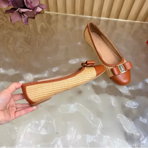 Replica Salvatore Ferragamo Flat Shoes For Women #1472993 $102.00 USD for Wholesale