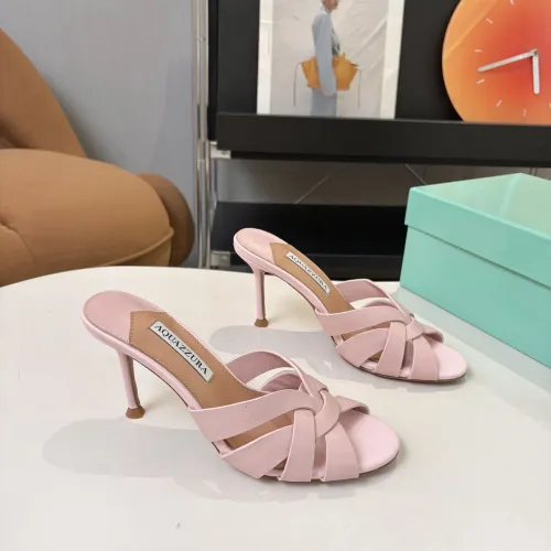 Replica AQUAZZURA Slippers For Women #1473026 $88.00 USD for Wholesale