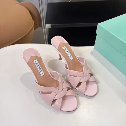 Replica AQUAZZURA Slippers For Women #1473026 $88.00 USD for Wholesale