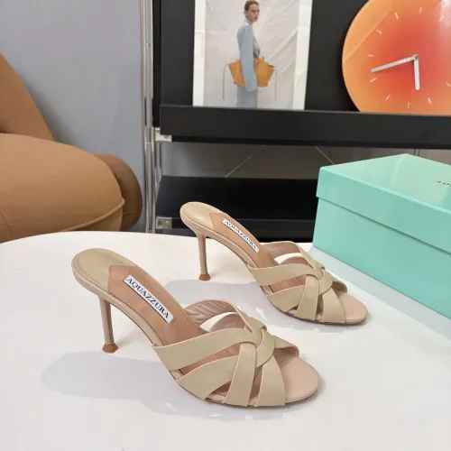 Replica AQUAZZURA Slippers For Women #1473027 $88.00 USD for Wholesale