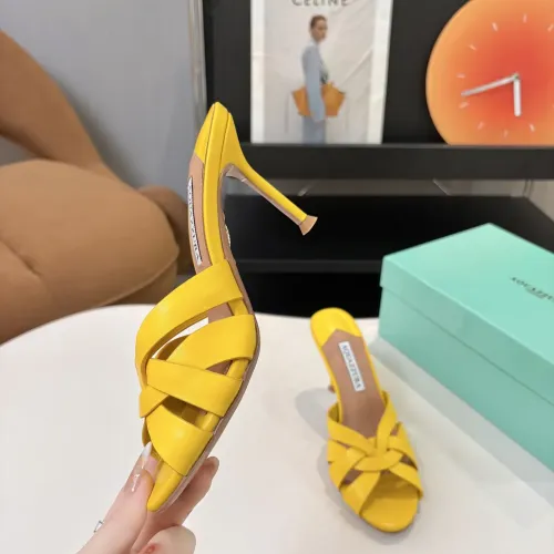 Replica AQUAZZURA Slippers For Women #1473028 $88.00 USD for Wholesale