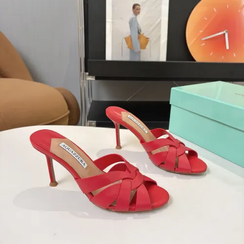 Replica AQUAZZURA Slippers For Women #1473029 $88.00 USD for Wholesale