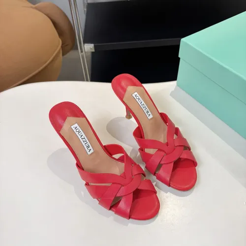 Replica AQUAZZURA Slippers For Women #1473029 $88.00 USD for Wholesale