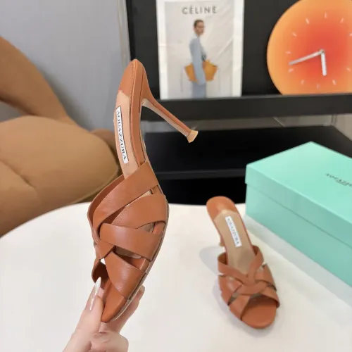 Replica AQUAZZURA Slippers For Women #1473030 $88.00 USD for Wholesale
