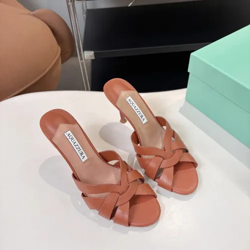 Replica AQUAZZURA Slippers For Women #1473030 $88.00 USD for Wholesale