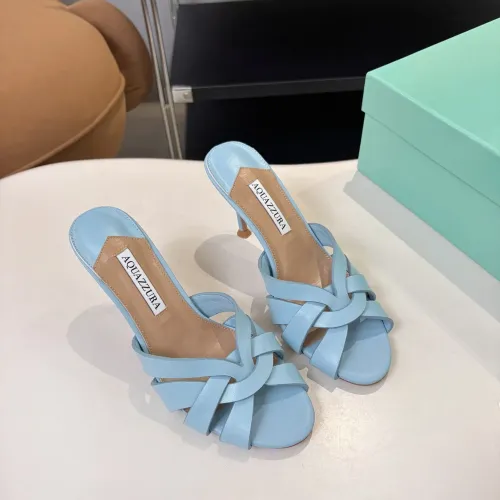 Replica AQUAZZURA Slippers For Women #1473033 $88.00 USD for Wholesale