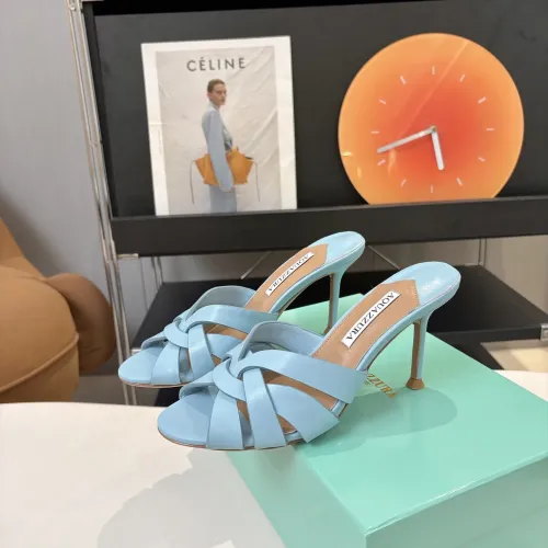 Replica AQUAZZURA Slippers For Women #1473033 $88.00 USD for Wholesale