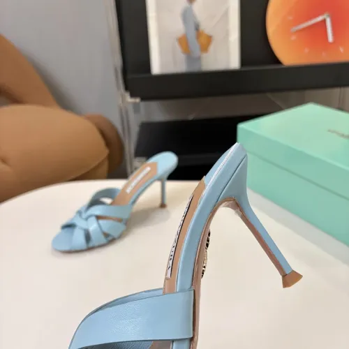 Replica AQUAZZURA Slippers For Women #1473033 $88.00 USD for Wholesale