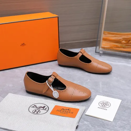 Replica Hermes Flat Shoes For Women #1473196 $112.00 USD for Wholesale