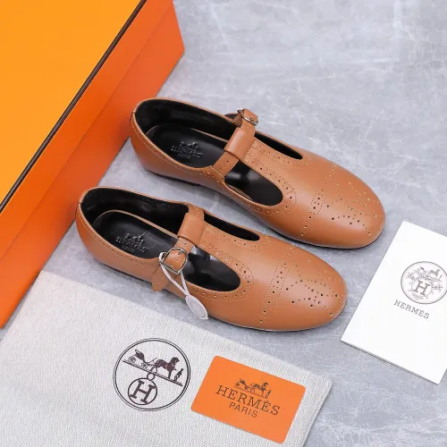 Replica Hermes Flat Shoes For Women #1473196 $112.00 USD for Wholesale