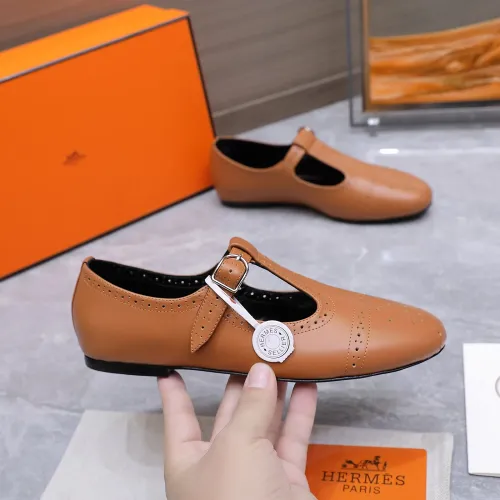 Replica Hermes Flat Shoes For Women #1473196 $112.00 USD for Wholesale