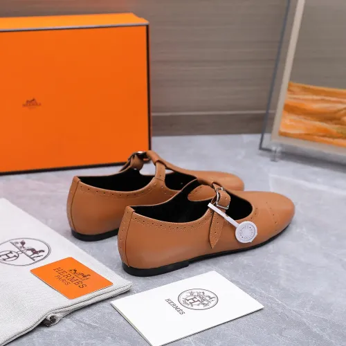 Replica Hermes Flat Shoes For Women #1473196 $112.00 USD for Wholesale