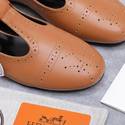 Replica Hermes Flat Shoes For Women #1473196 $112.00 USD for Wholesale