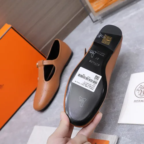Replica Hermes Flat Shoes For Women #1473196 $112.00 USD for Wholesale