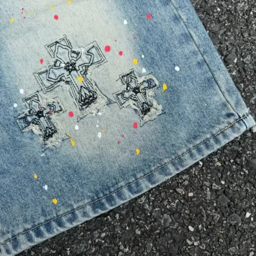 Replica Chrome Hearts Jeans For Men #1473318 $60.00 USD for Wholesale